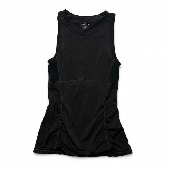 Athleta Women’s Black Fitted Full Length Cinched In Waist Casual Top Size XXS - Picture 5 of 6
